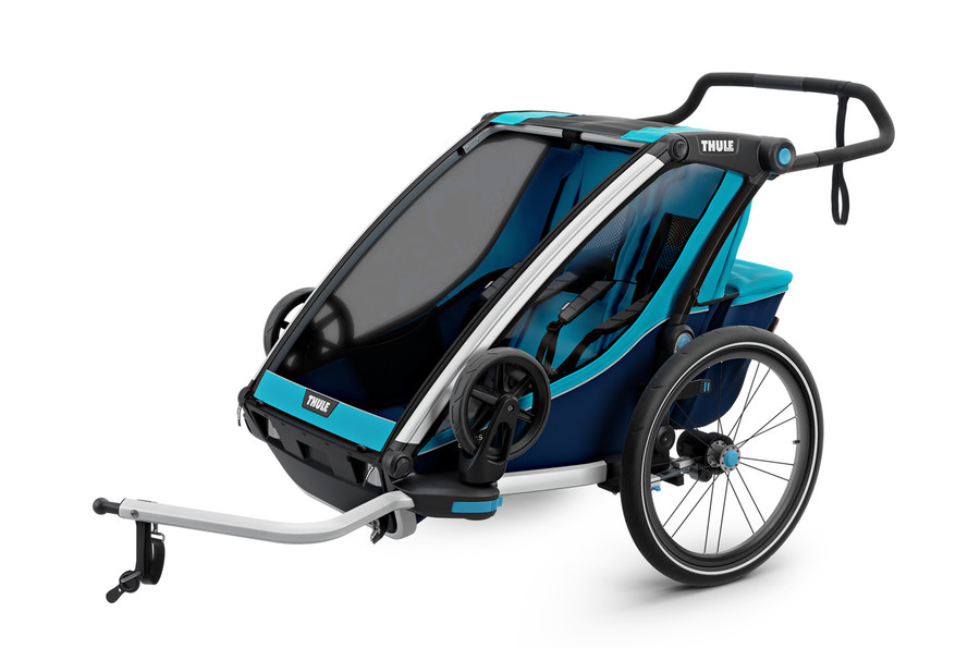 Двухместная коляска прицеп Thule Chariot Cross2 Blue